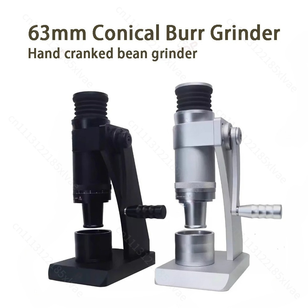 Burr Hand Grinder - 手回し式63mmコーヒーグラインダー ゴースト円錐形バリグラインダー トルココーヒー エスプレッソ モカ用 外部調整ダイヤル付き