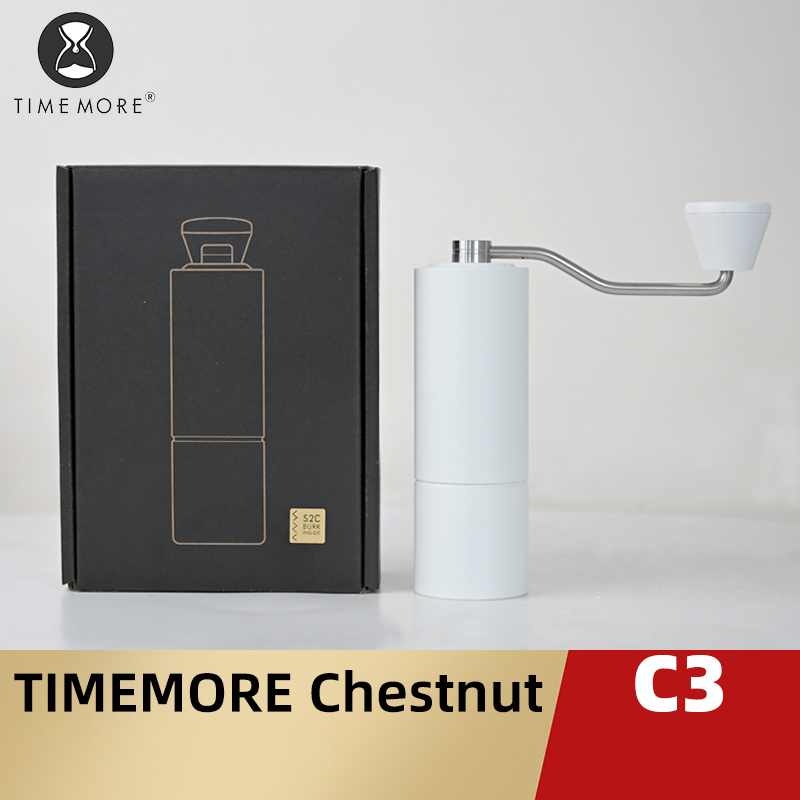 Burr Hand Grinder - TIMEMORE-手動コーヒーグラインダー,c3,ダブルベアリング,ポータブル,プレス機用