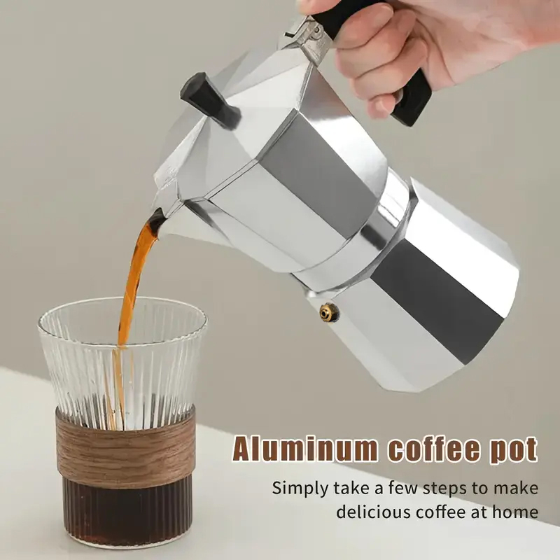 Moka Pot Stove - クラシックなアルミ製モカポット 50-300ML 家庭用コンロトップエスプレッソメーカー 家庭用 キャンプ アウトドア