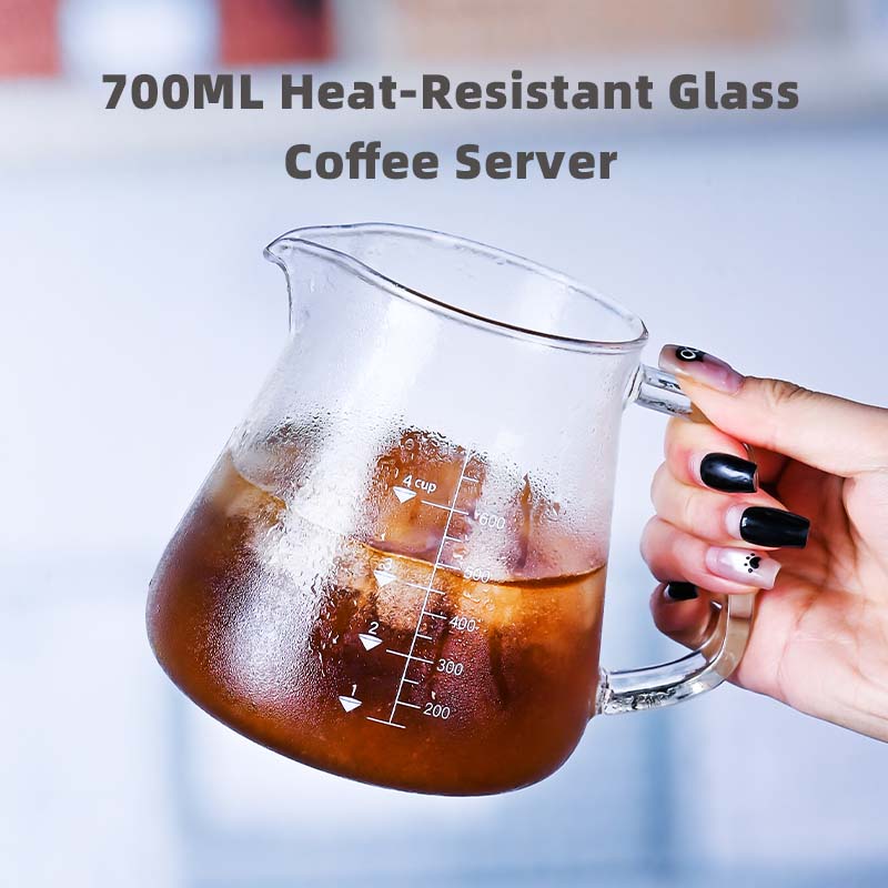 Xbloom Coffee Tea - 新しい高ホウケイ酸ガラス製700mlコーヒーポットとティーポットセット、シェアリングポット