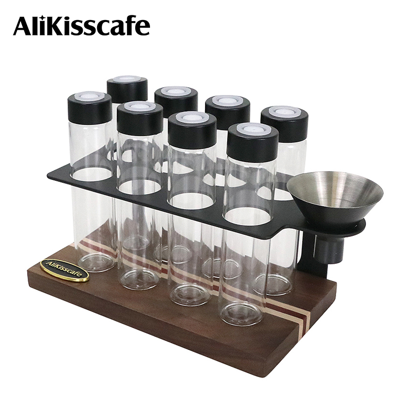 Coffee Tea And Sugar Set - Alikisscafe コーヒー豆保存チューブコンテナディスプレイ単回用量茶排気バルブバリスタツールエスプレッソアクセサリーコーヒーウェア