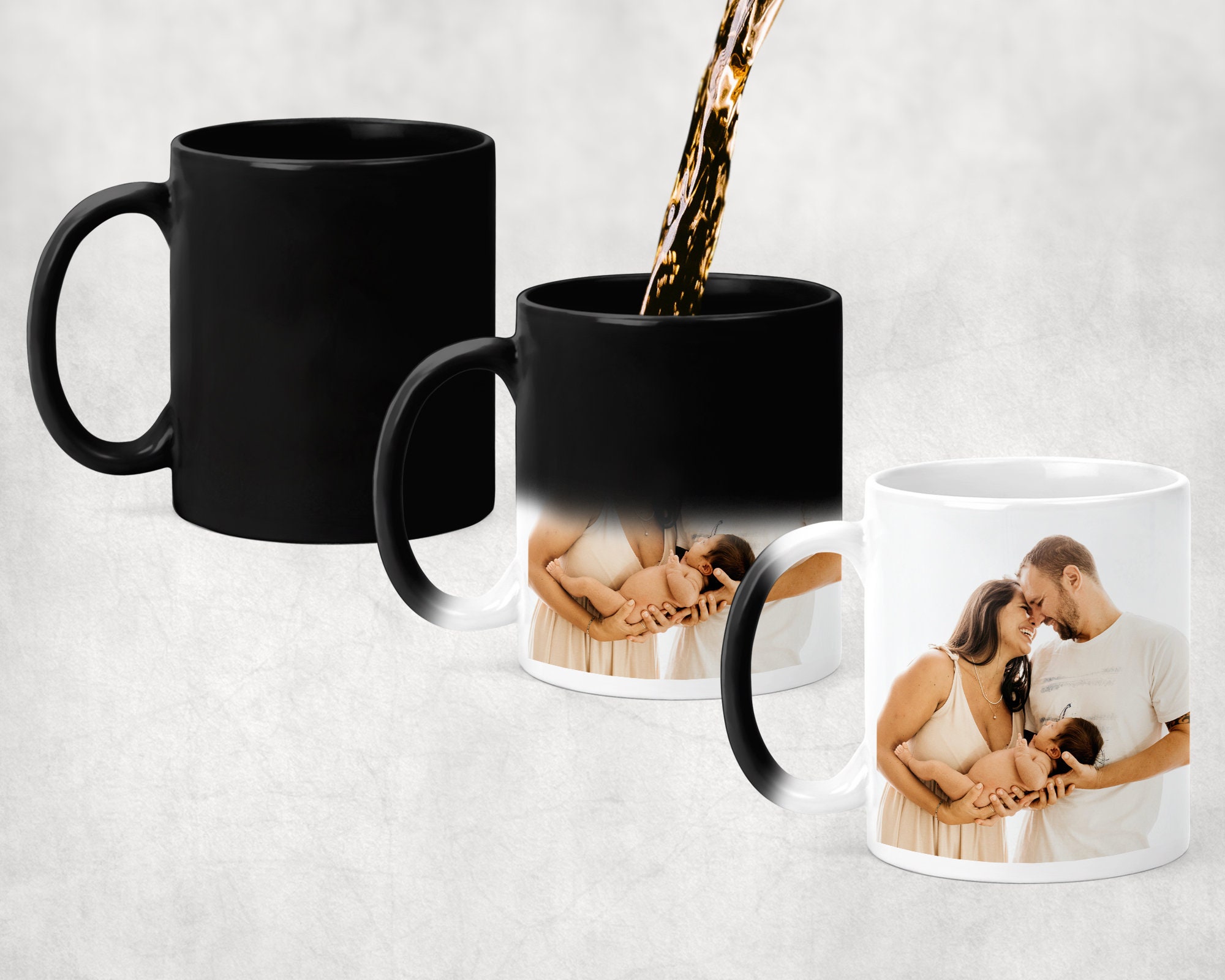 Coffee Tea Images - パーソナライズされたギフトマグ、写真のロゴ画像テキスト、フォトサプライズマグ350mlセラミックマジックオフィスティーカップとマグカップ