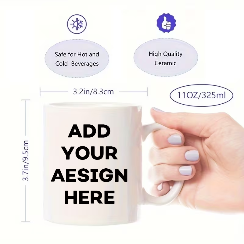 カスタムネームイメージテキストカップ 11オンス パーソナラ - Coffee Tea Images のレビューと価格