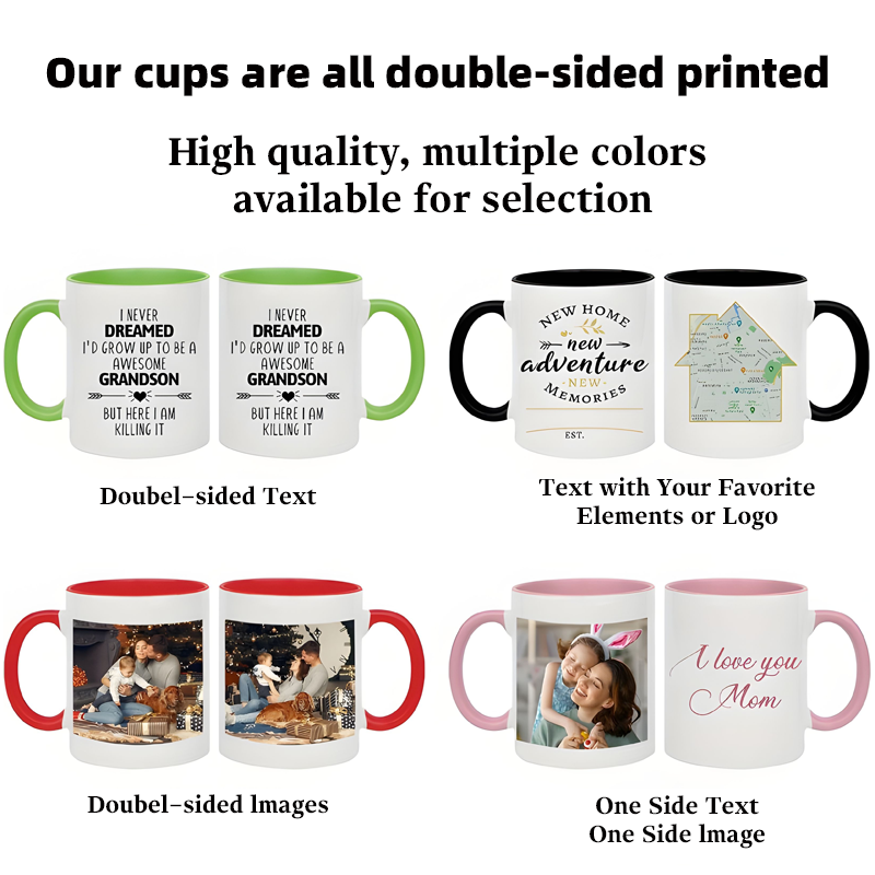 カスタムネームイメージテキストカップ 11オンス パーソナラ - Coffee Tea Images のレビューと価格