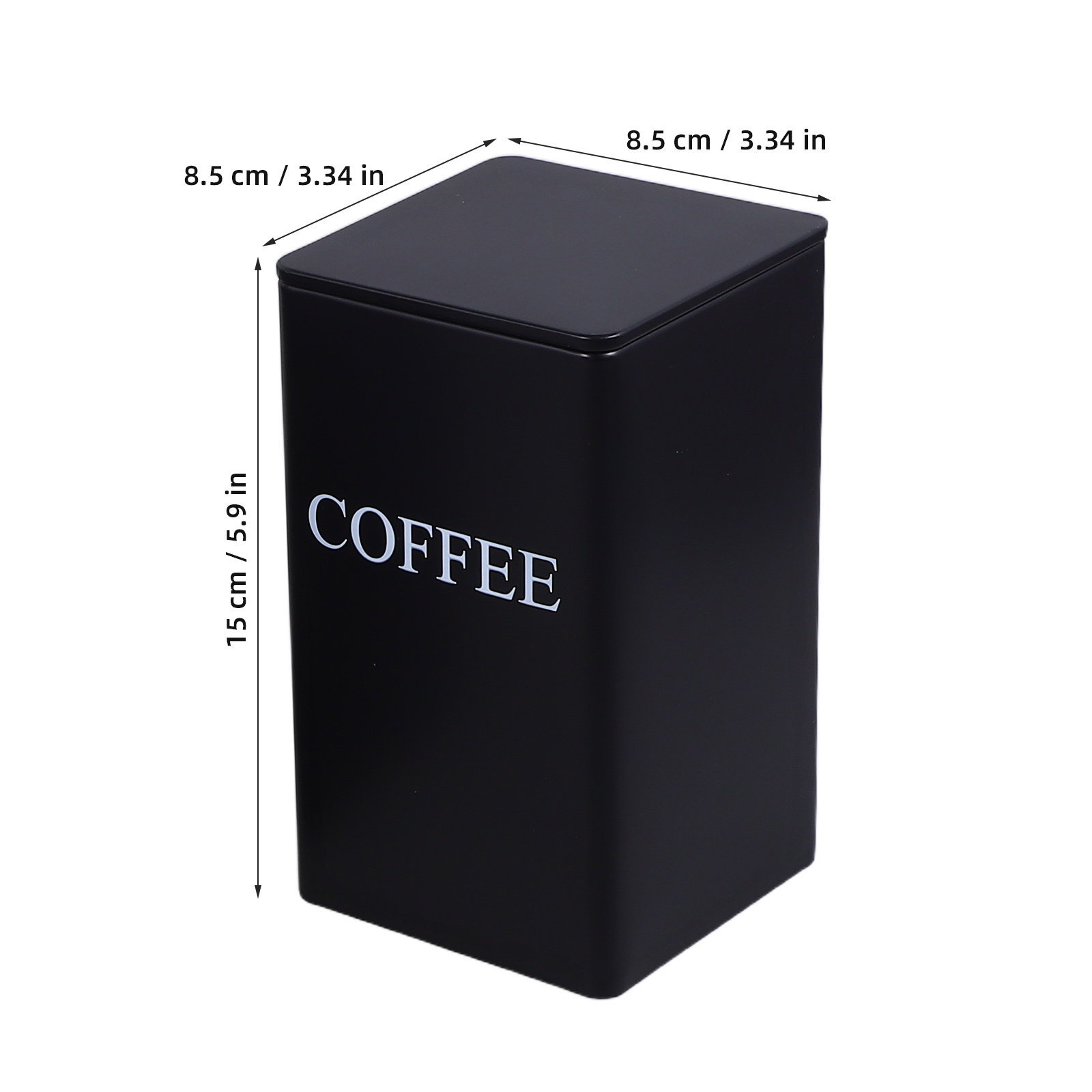 3個入り、キッチン収納用金属製キャニスター、黒色、コーヒー、 - Coffee Tea Sugar のレビューと価格