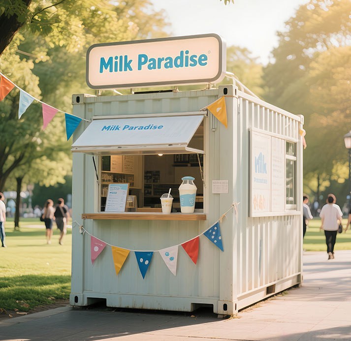 プレハブコンテナコーヒーショップミルクティーキオスクモバイル - Coffee Tea With Milk のレビューと価格