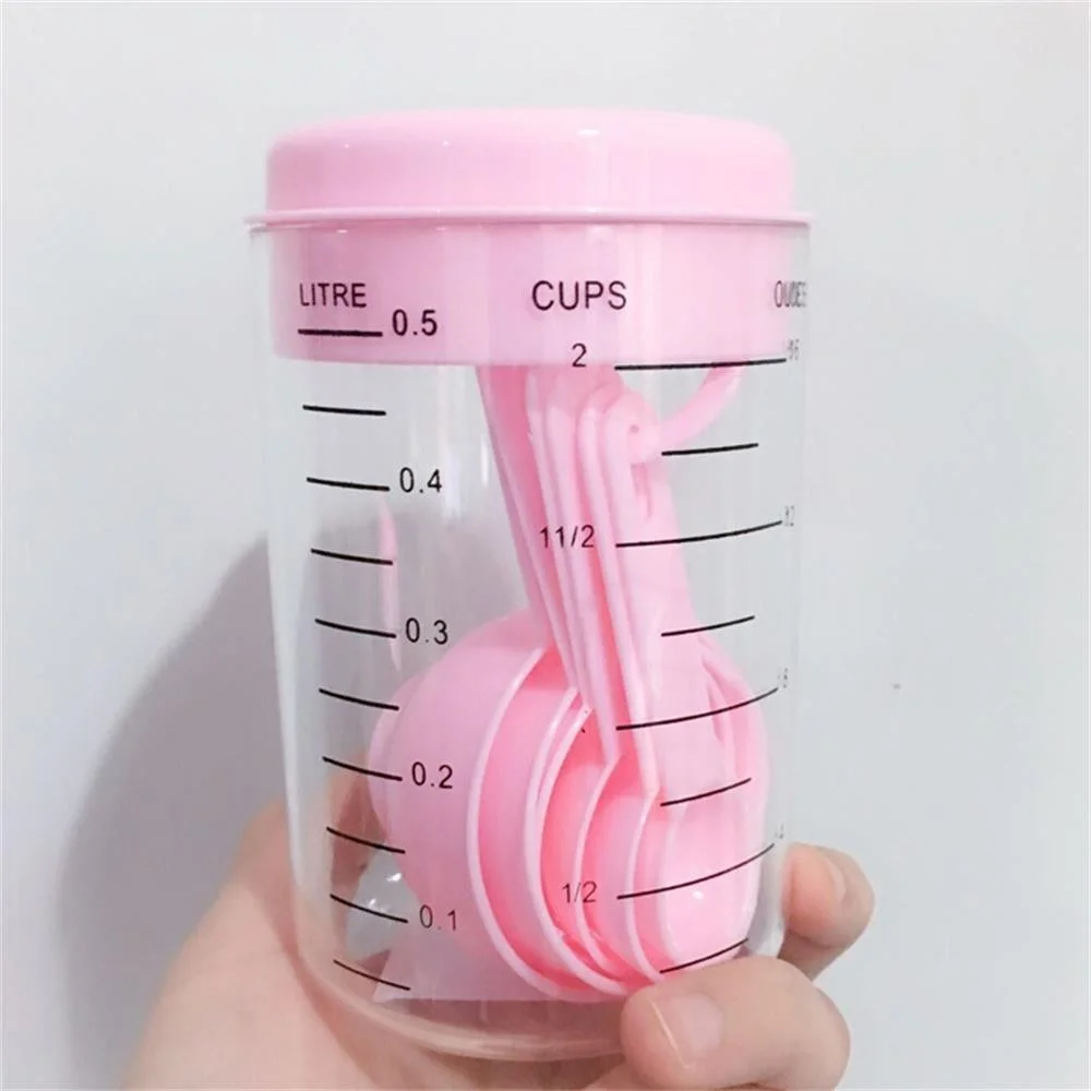 7 ピース/セットプラスチック計量カップとスプーン紅茶コーヒ - Coffee Tea And Sugar Set のレビューと価格