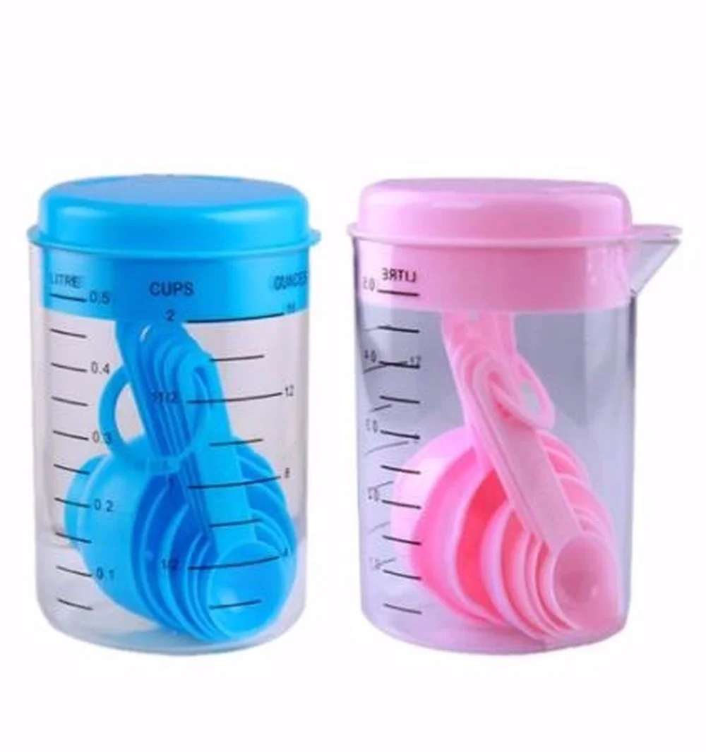 7 ピース/セットプラスチック計量カップとスプーン紅茶コーヒ - Coffee Tea And Sugar Set のレビューと価格