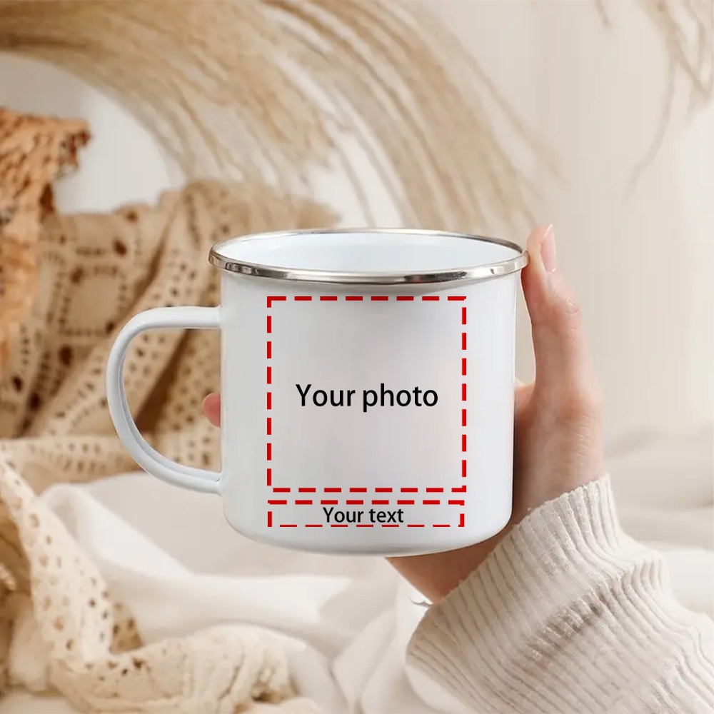 パーソナライズされた写真と名前入り12オンスエナメルマグカッ - Coffee Tea Name のレビューと価格