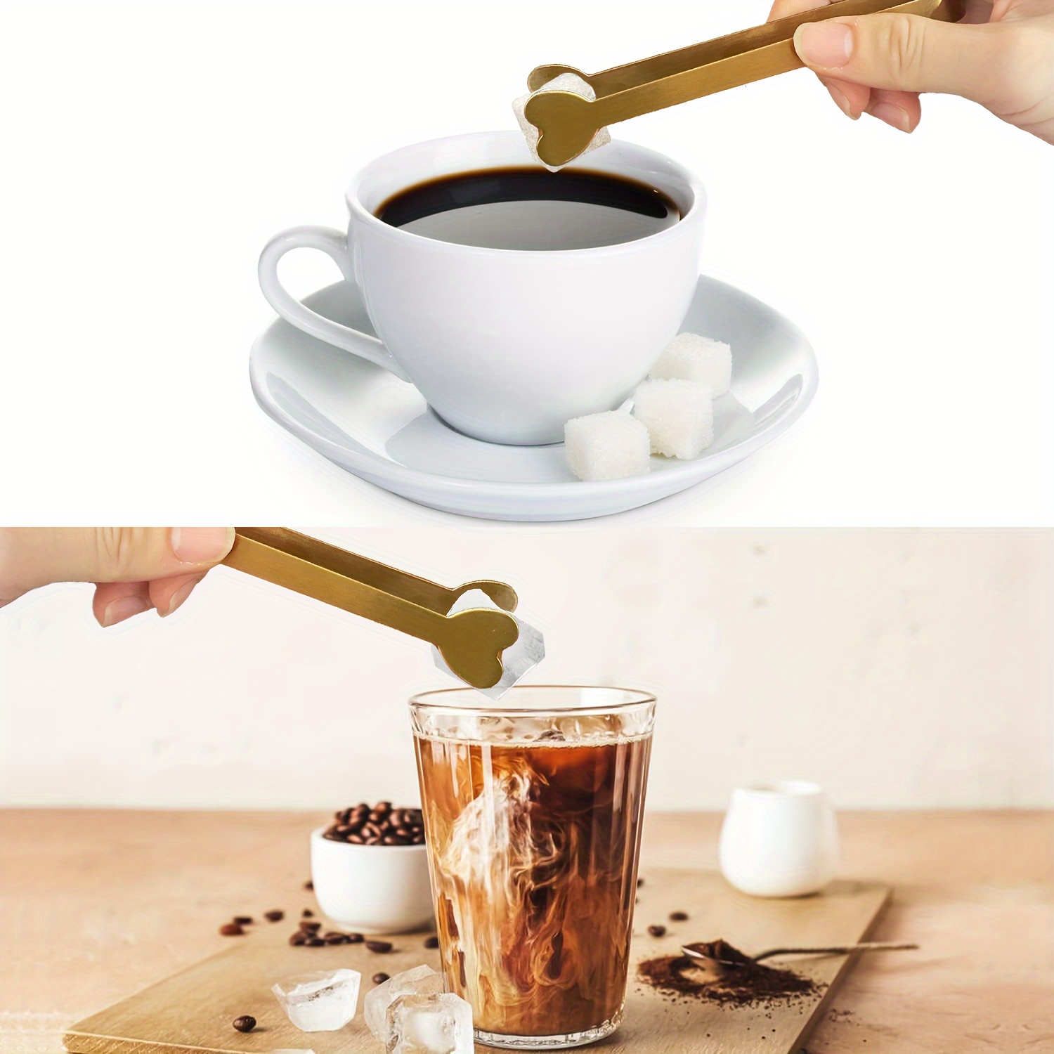 5個入り ステンレス製 ハート型ミニトング 砂糖/氷用 ティ - Coffee Tea Sugar のレビューと価格