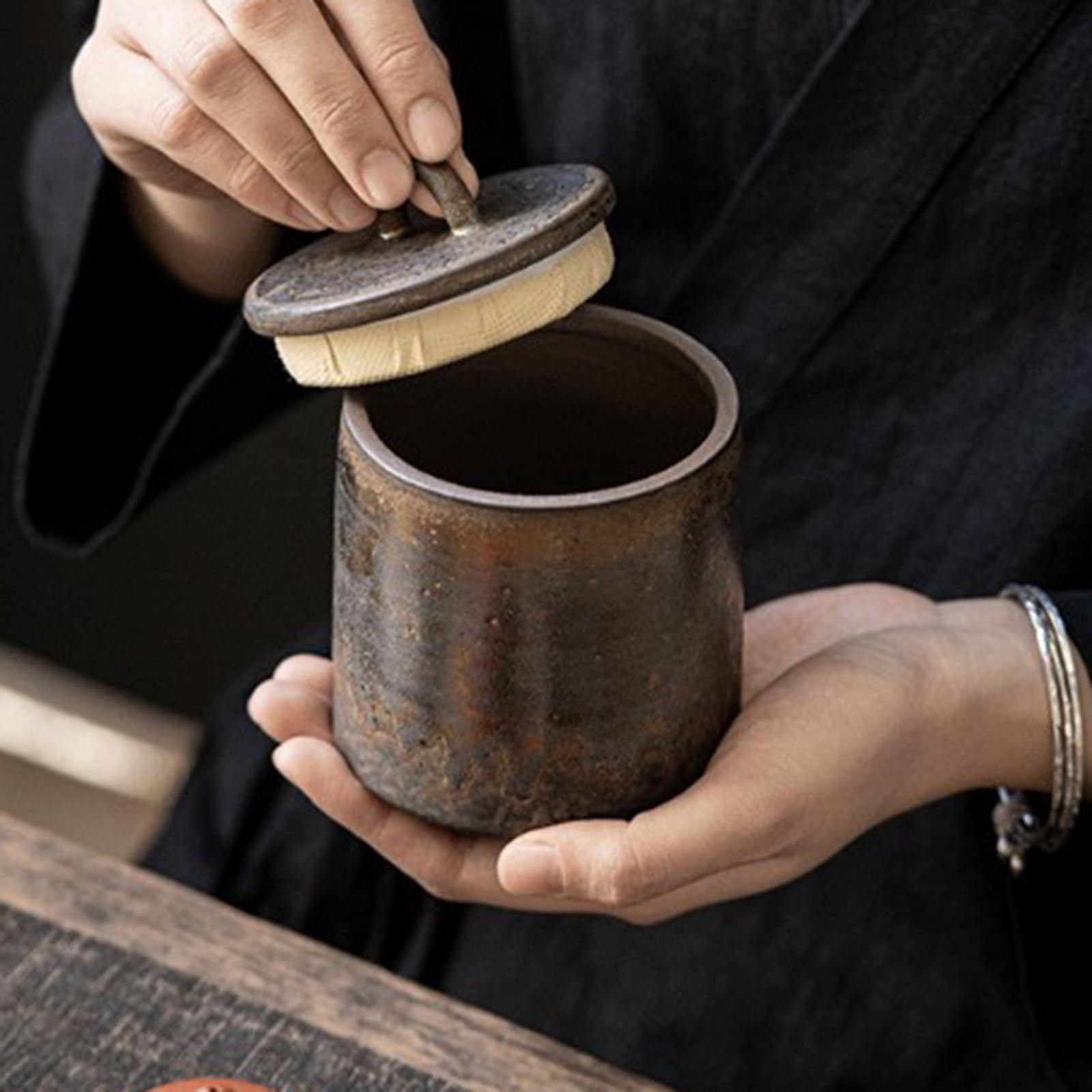 密閉蓋付きの陶器製茶筒。コーヒー豆や砂糖の保存に。磁器製の壺 - Coffee Tea Sugar のレビューと価格