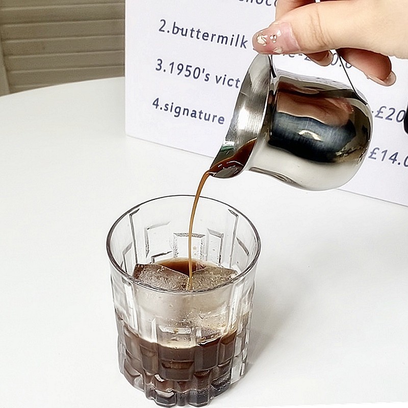2/3/5/7オンスコーヒーミルク泡立てピッチャーカップスチ - Barista Milk Jug のレビューと価格