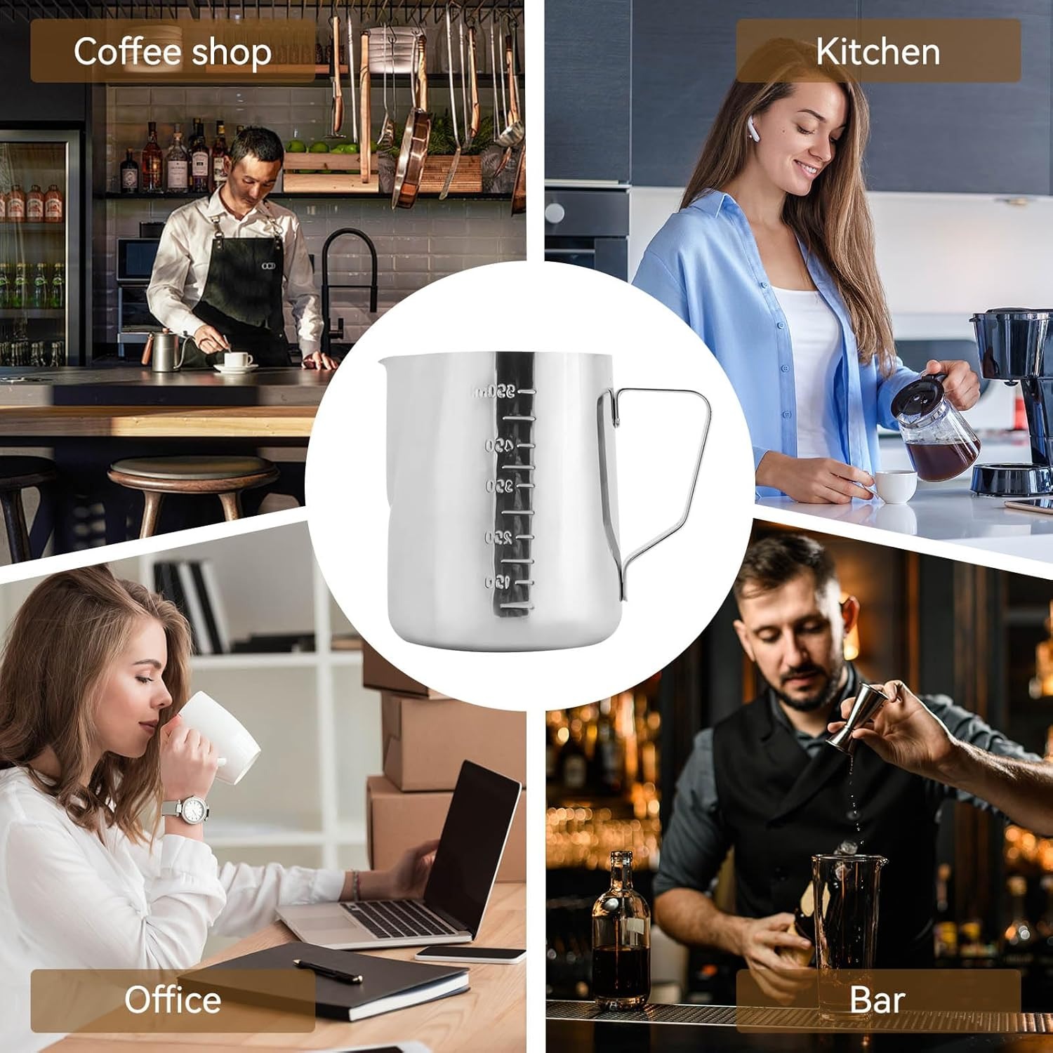 ミルク泡立てピッチャー エスプレッソスチーミングピッチャー  - Barista Milk Jug のレビューと価格