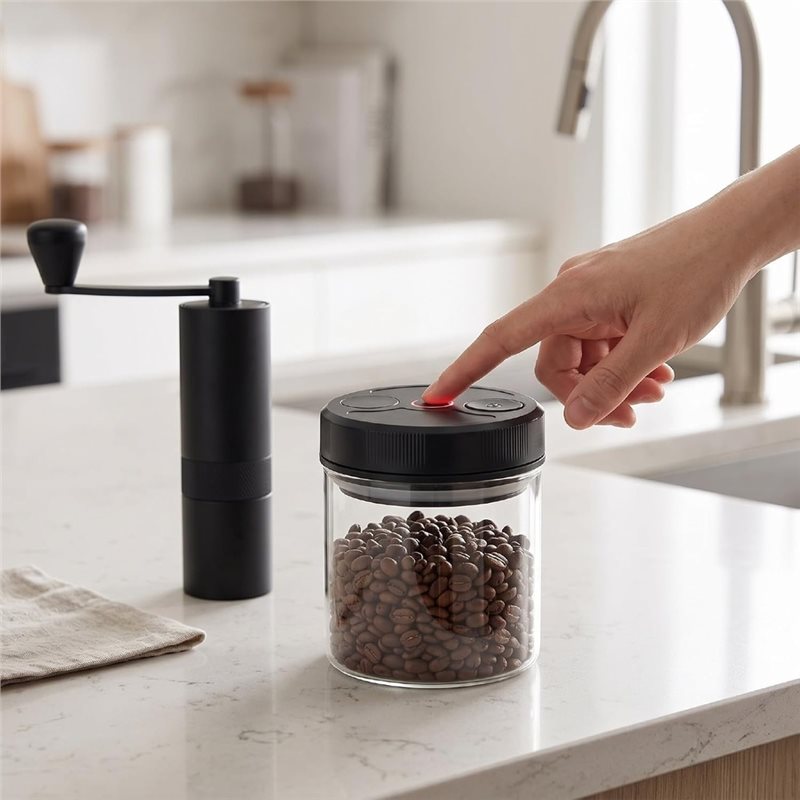 自動真空式コーヒー缶 700ml、耐熱ガラス製、コーヒー豆、 - Coffee Tea Sugar のレビューと価格