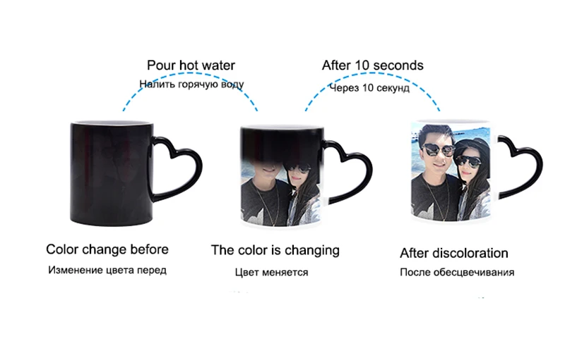 カスタマイズされた魔法のマグ,コーヒーマグ,写真の印刷,敏感 - Coffee Tea Name のレビューと価格