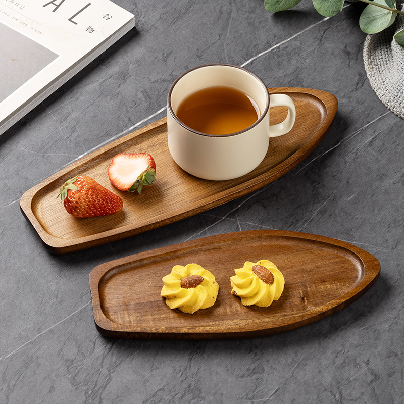 1個入り 日本産アカシア木製ティートレイ カスタムロゴレーザ - Coffee Tea Images のレビューと価格