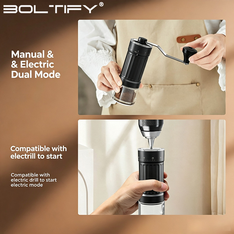 BOLTIFY ハイQ調整可能粗細手動コーヒーグラインダー  - Burr Hand Grinder のレビューと価格