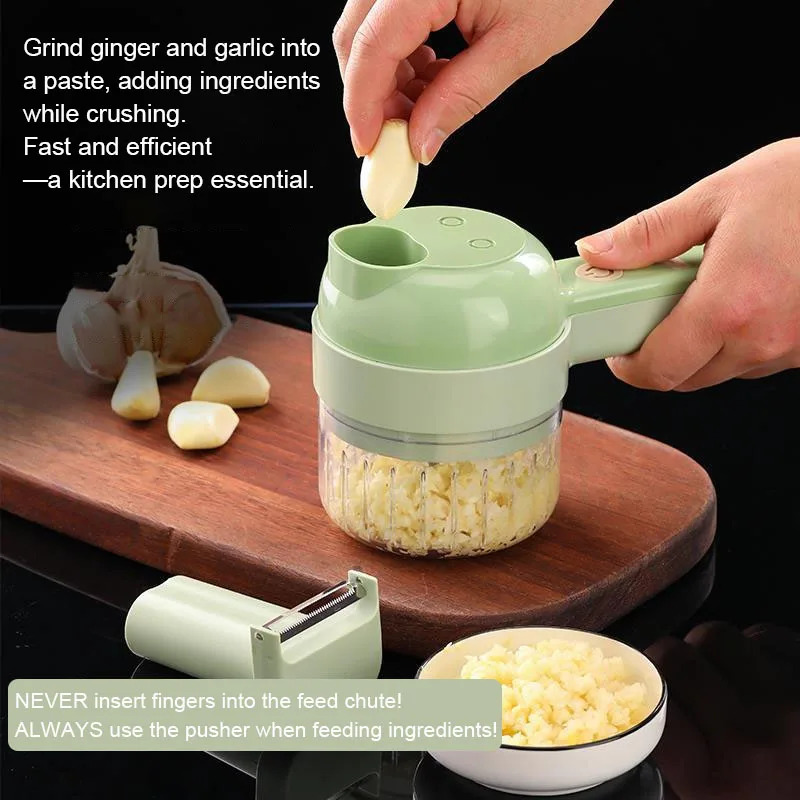 4 in 1 電動野菜カッター フードピーラー スライサー  - Burr Hand Grinder のレビューと価格