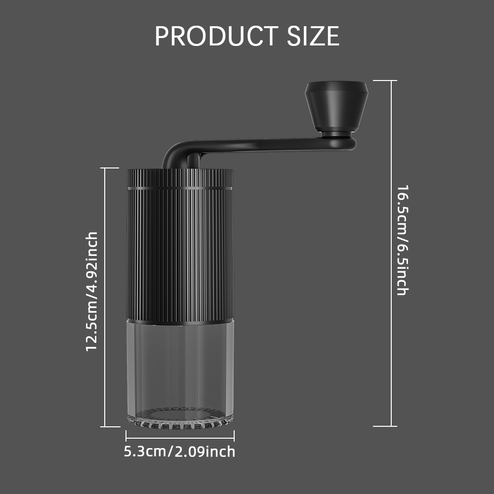 ミニコーヒー豆グラインダー 手動調整可能設定 超携帯型円錐バ - Burr Hand Grinder のレビューと価格