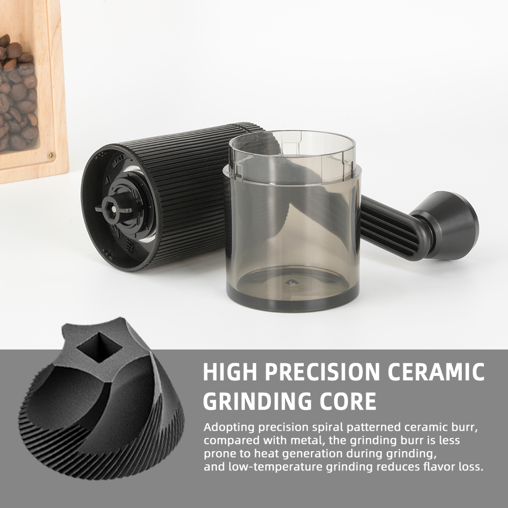 ミニコーヒー豆グラインダー 手動調整可能設定 超携帯型円錐バ - Burr Hand Grinder のレビューと価格