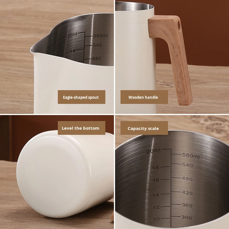 コーヒーミルク泡立てピッチャージャグ 304 ステンレス鋼  - Barista Milk Jug のレビューと価格